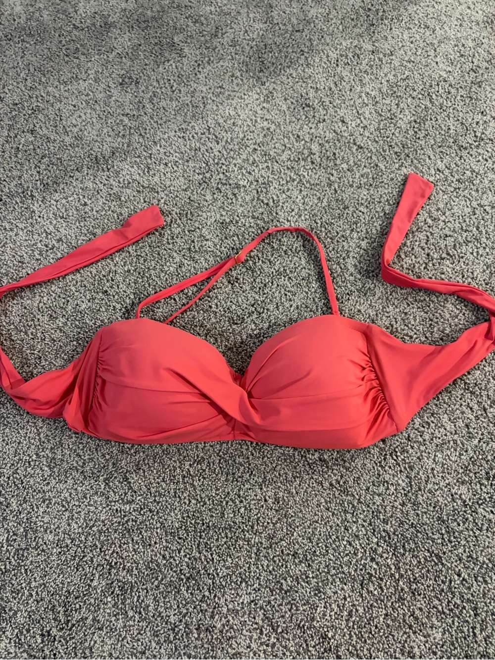 Anne Cole Coral Bandeau Bikini Top | Size XL